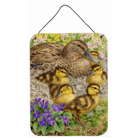 JENSENDISTRIBUTIONSERVICES Female Mallard Duck And Ducklings Wall and Door Hanging Prints MI2556527